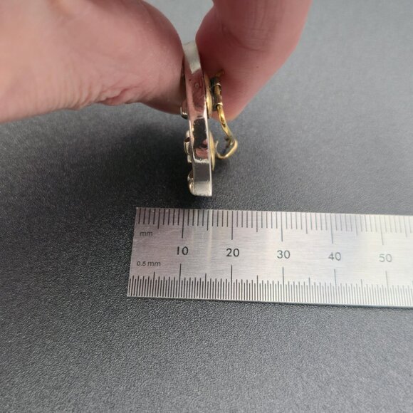 Sterling Silver Horseshoe And Shell Heavy Pin Brooch A6148 - Picture 6 of 7